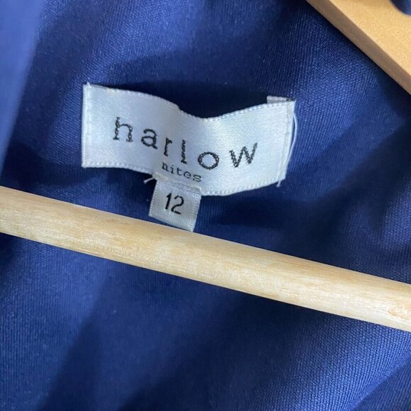 Vintage Harlow Nites Asian Brocade Maxi Dress Size 12 Sleeveless Evening Long - Picture 4 of 16